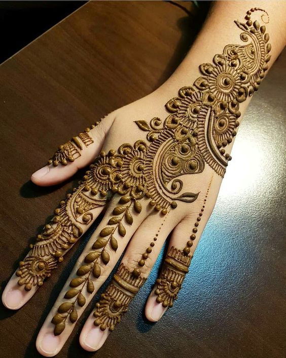 10 Beautiful Front Hand Mehndi Designs