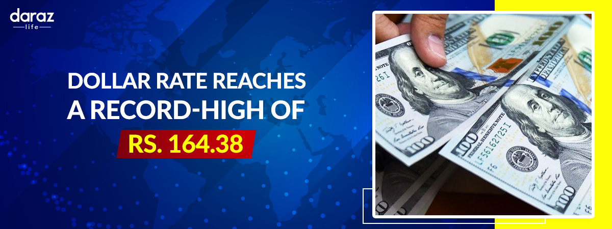  Dollar Rate Reaches A Record High of Rs. 164.38