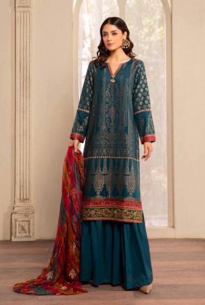 maria b suit blue 2021 eid collection