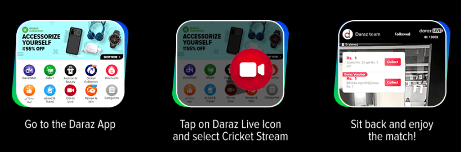 Watch Cricket on Daraz
