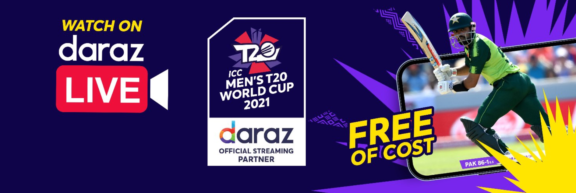  Daraz Becomes Exclusive Digital Streaming Partner for ICC T20 World Cup 2021 in Pakistan