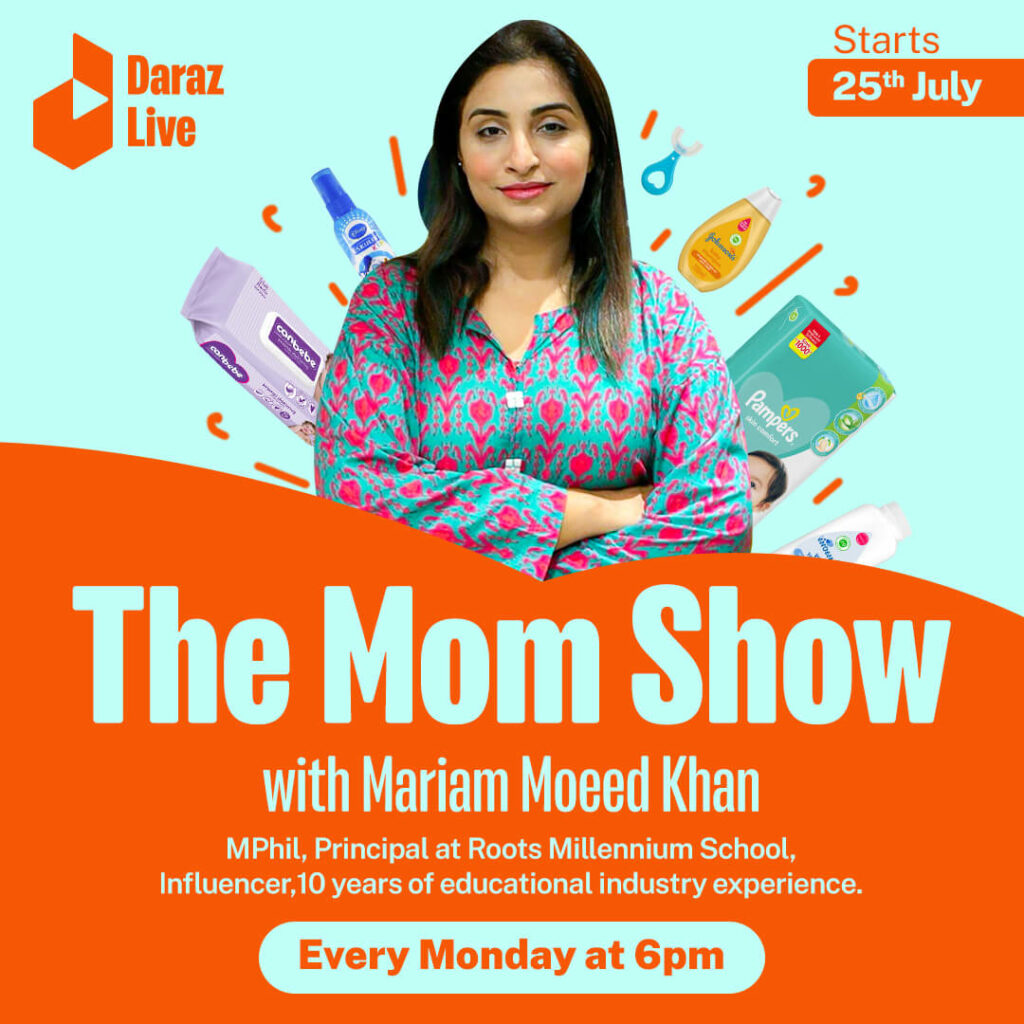 Get all your new mom worries away with MOM SHOW only on Daraz Live!