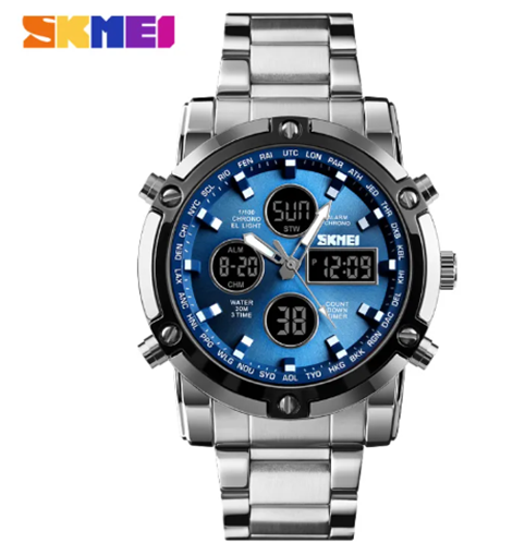 SKMEI Sports Fashion Quartz Dual Display Waterproof Watch 