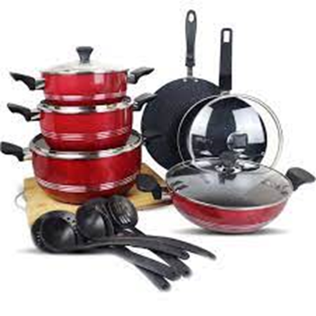 5. SK Cookware 17 Pieces Non-Stick Marble Coated Gift Set