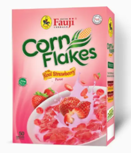 8. Fauji Corn Flakes with Real Strawberry Puree