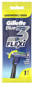 1. Gillette Blue 3 Flexi Disposable Shaving Razor
