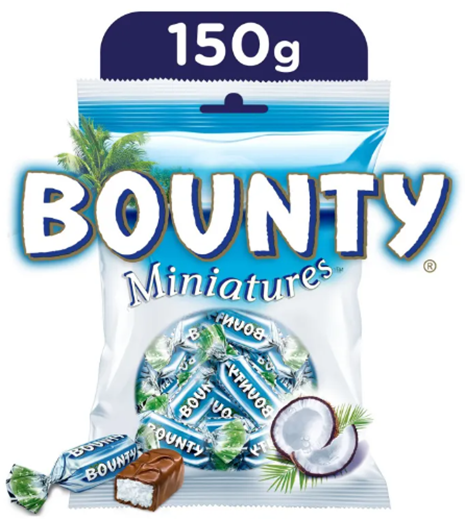 8. Bounty Miniature Chocolate Mini Bar 150 g