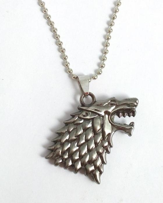  House Stark Wolf Stainless Steel Necklace