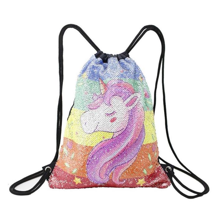  Sequined Drawstring Sports Bag