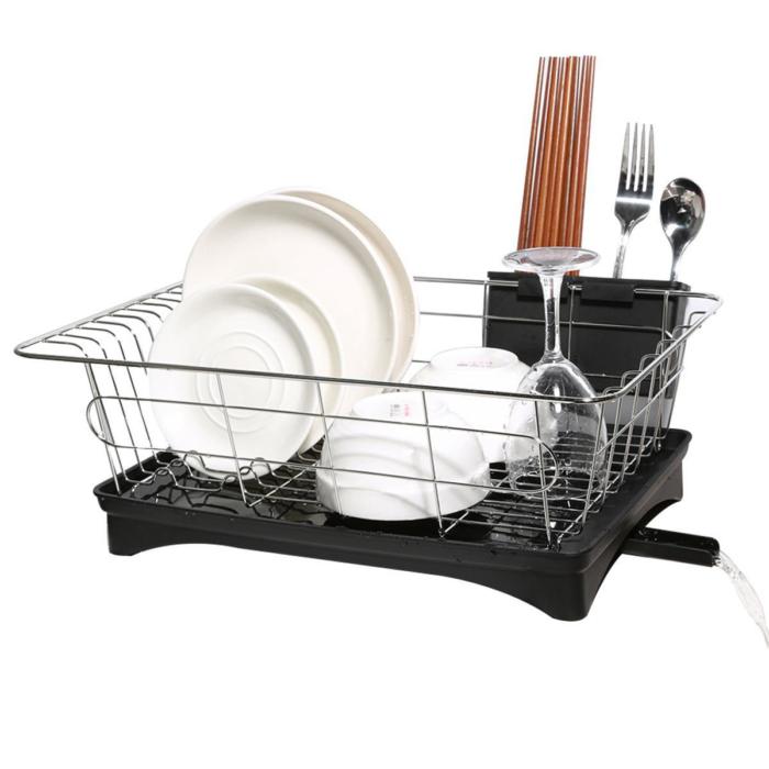  Dishrack with Cutlery Holder and Drainer