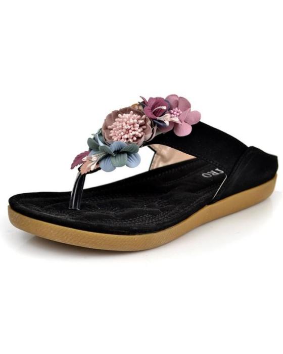 Black Comfy Flats